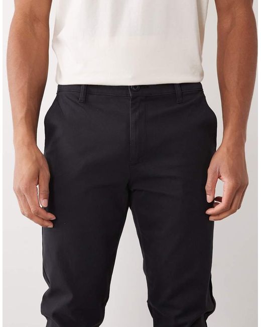 ASOS Black 2 Pack Slim Chinos for men