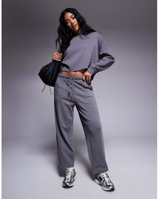 River Island Blue Barrel Leg jogger Co-ord