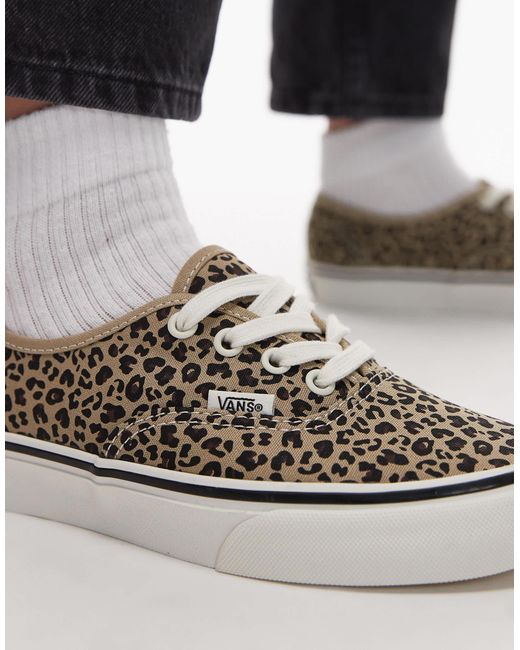 Authentic - baskets à imprimé léopard - noir Vans en coloris Black