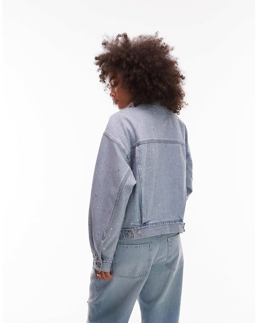 Levi's Blue Embellished 90's Denim Trucker Jacket