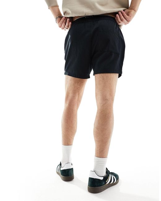ASOS Black Slim Shorter Length Chino Shorts for men