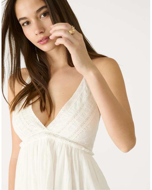 Stradivarius Losse, Korte Halterjurk in het White