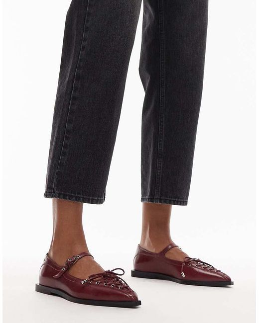 Bronx Black Laur-Ynn Tie Detail Ballet Flat