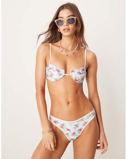 Bright Swimwear Blue Lola Waterloo High Leg Bikini Bottoms