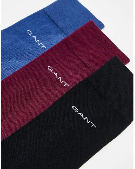 Gant Blue 3 Pack Cotton Socks for men