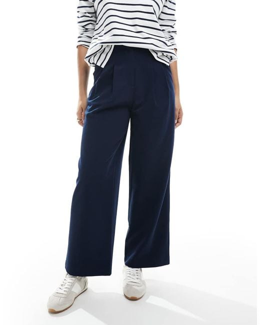 Miss Selfridge Blue Tailored Wide Leg Trouser