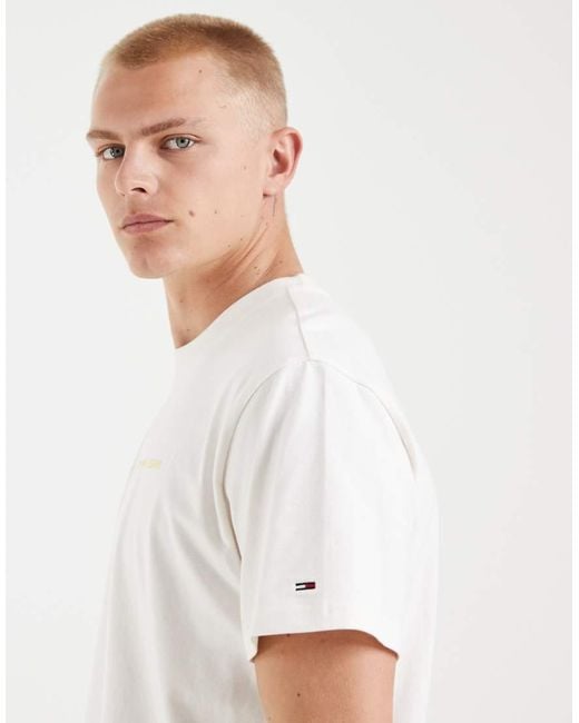 Tommy Hilfiger White Repeat Logo T-shirt for men