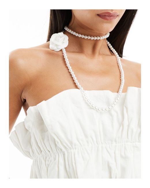 Collar Reclaimed (vintage) de color White