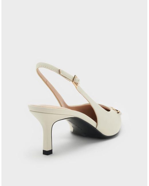 Charles & Keith Natural Leslie Slingback Pumps