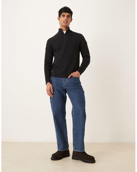 Abercrombie & Fitch Black Quarter Zip Jumper for men