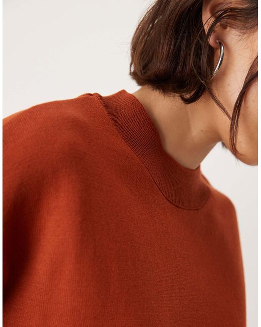 ASOS Orange Knitted Structured T Shirt