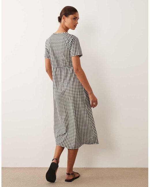 Threadbare Black Jersey Short Sleeve Midi Dress