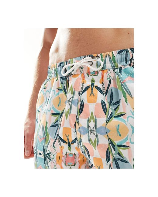 Another Influence Blue Swim Shorts Co Ord for men