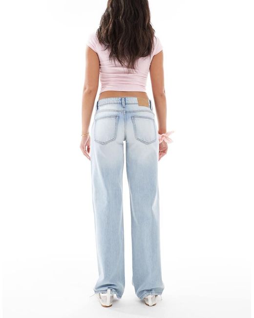 Cotton On Blue Low Rise Straight Jeans