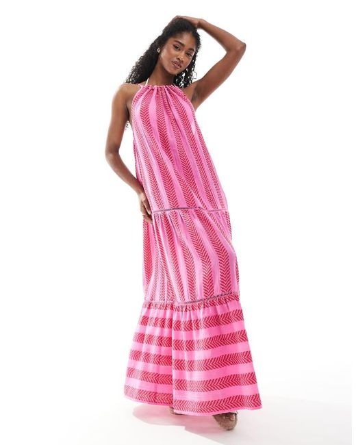 Accessorize Pink Accesorize Maxi Halter Beach Dress