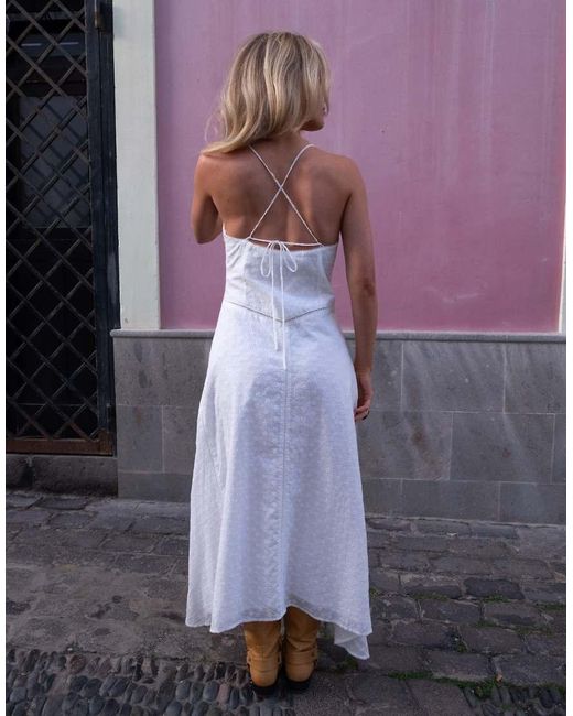 Daisy Street Purple X Emma Jean Cross Back Drop Waist Midaxi Dress