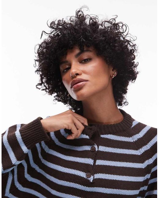 Jersey A Rayas Con Media Tapeta De TOPSHOP de color Multicolor