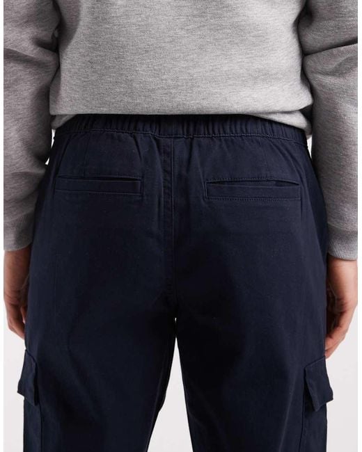 ASOS Gray Slim Pull On Cargo Trousers for men