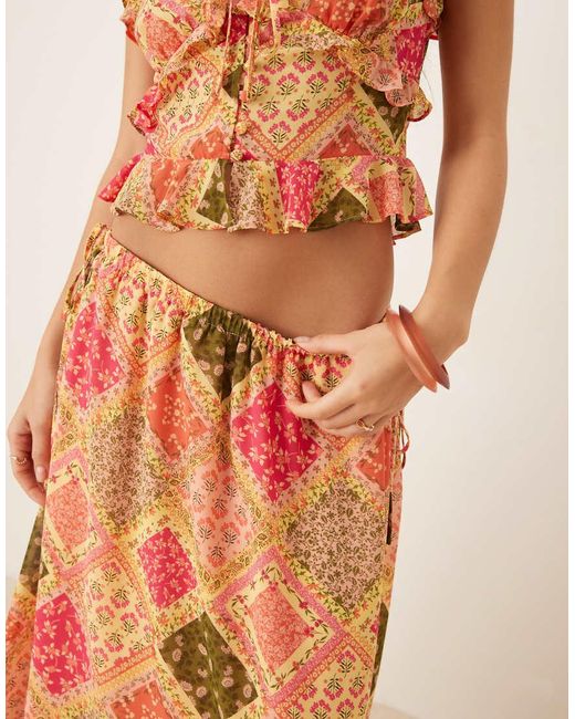 Nobody's Child Natural Marigold Maxi Skirt Co-ord