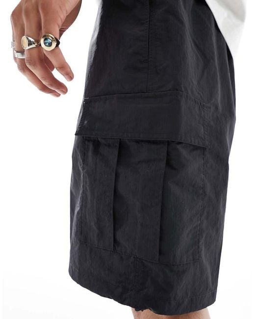 Carhartt Gray Evers Nylon Cargo Shorts for men