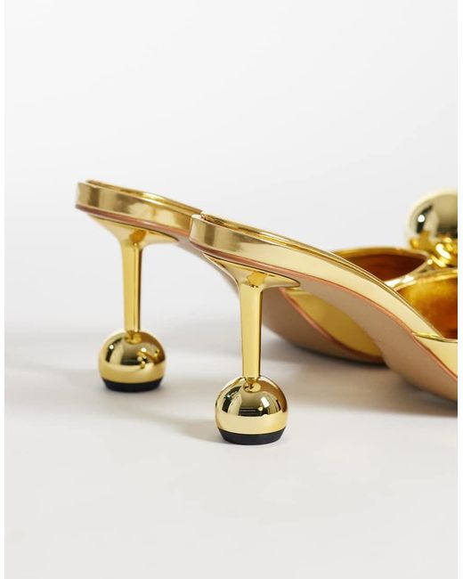 JW PEI Metallic Sofia Sphere Heel Mules