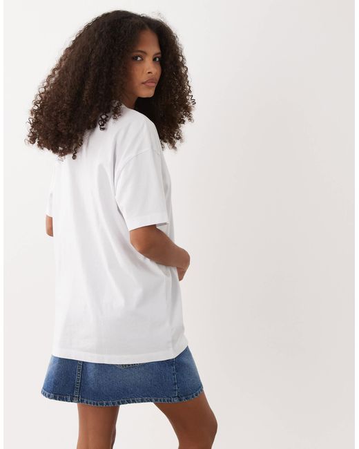 Abercrombie & Fitch White – oversize-t-shirt
