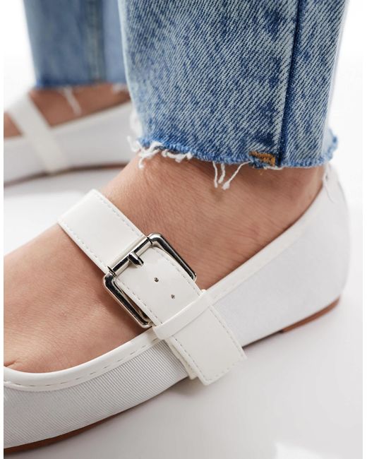ASOS Blue Lou Mary Jane Ballets