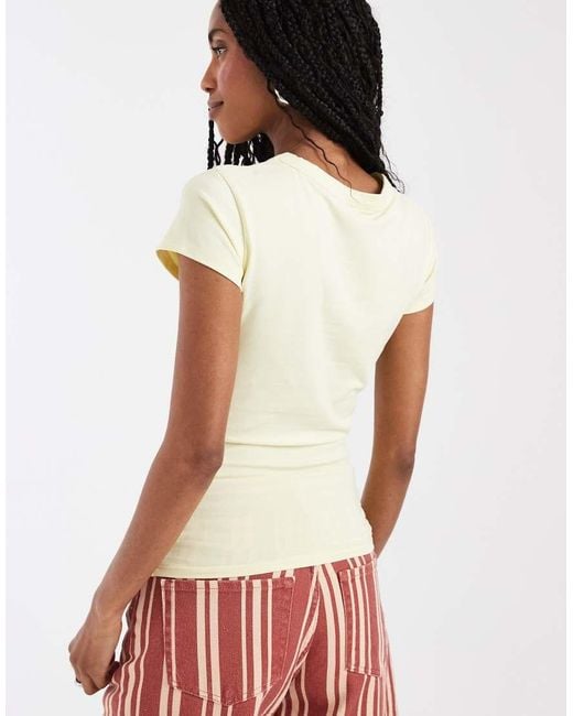 ASOS White Baby Tee With Spiral Apple Graphic