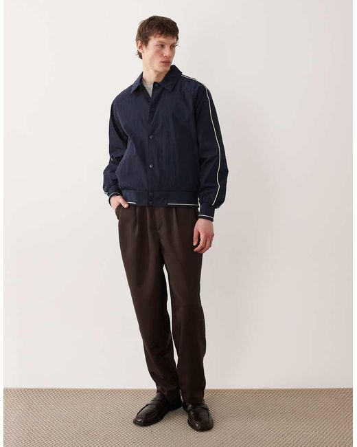 Calvin Klein Blue Nylon Bomber Jacket for men