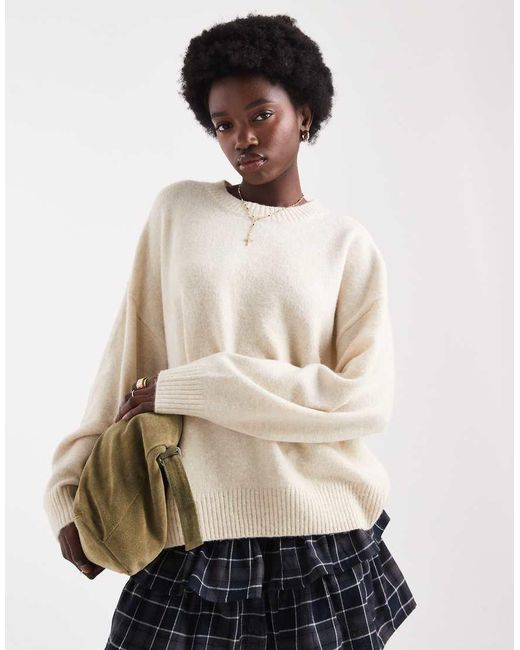 ONLY Natural Oversized Slouchy Jumper