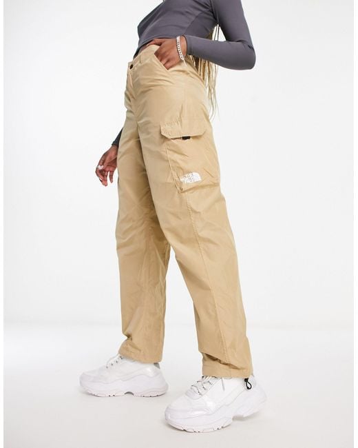 The North Face Alrescha High Waist Cargo Trousers in Natural | Lyst