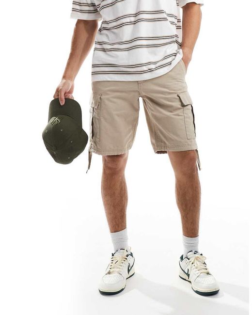Pantaloncini Cargo di Jack & Jones in Natural da Uomo