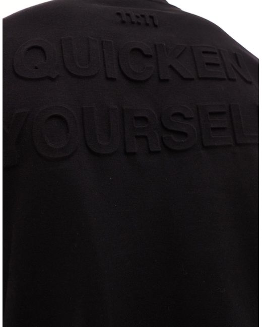 T-shirt nera con stampa di Bershka in Black da Uomo