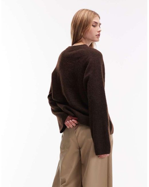 ARKET Brown Super Soft Alpaca And Wool Relaxed Sweater