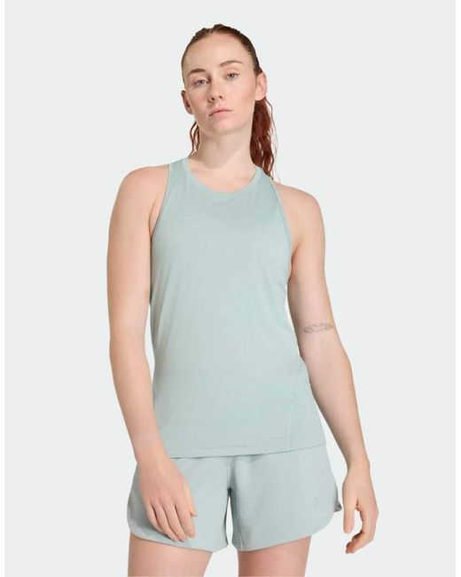 Adidas Originals Green Designed For Training Tank Top