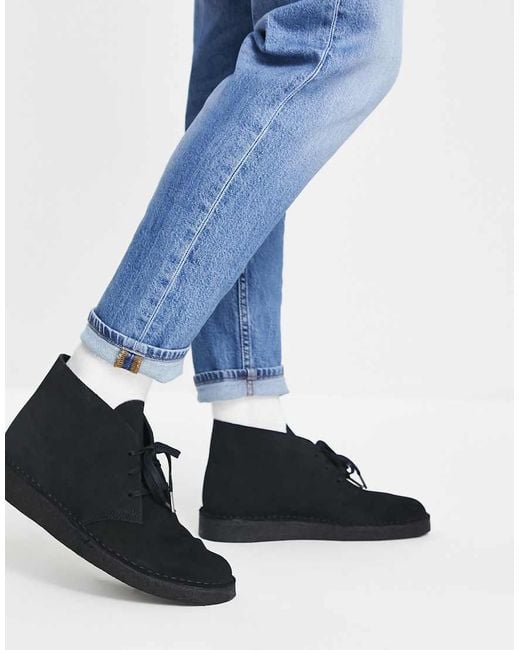 Clarks Blue Desert Coal Boots for men