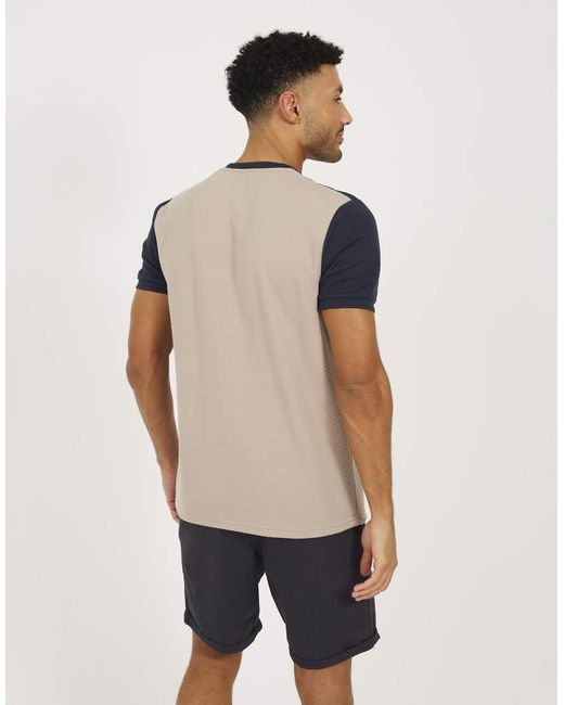 Brave Soul Blue Graphic T-Shirt for men
