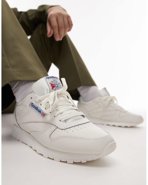 Baskets classiques en cuir - et bleu Reebok pour homme en coloris Green