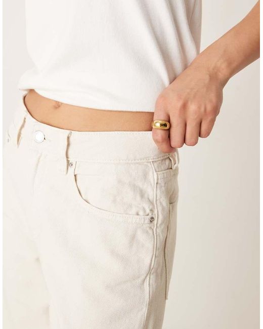Gina Tricot Natural Denim Bermuda Shorts