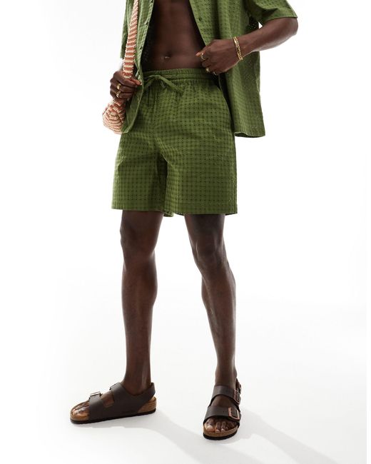 ASOS – weite shorts in Green für Herren