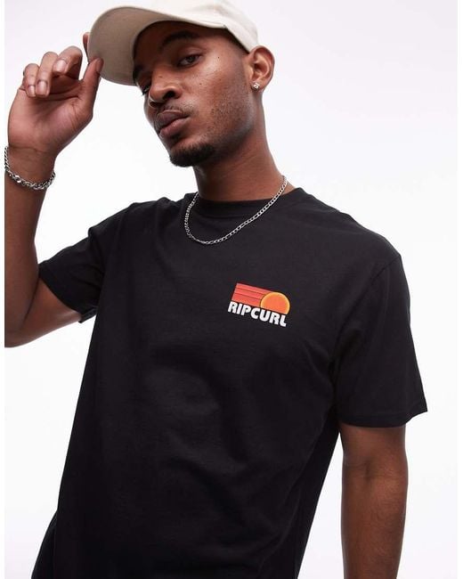 Rip Curl Blue Surf Revival Stacked T Shirt for men