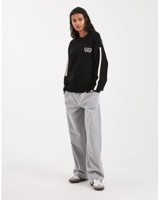 Pull ample en maille Cotton On en coloris Black