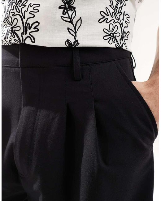 Pantalones De Sastre Negros De Pernera Ancha Holgada De Collusion de hombre de color Black