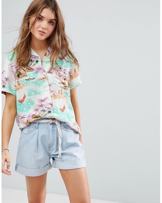 Chemise coupe boyfriend à une poche avec motif hawaïen Levi's en coloris Blue