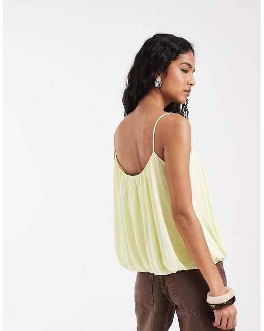 ASOS Green Strappy Bubble Hem Top