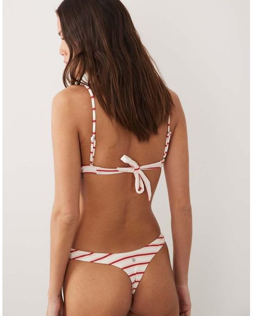 Rhythm Brown Tami Stripe High Waisted Bikini Bottoms