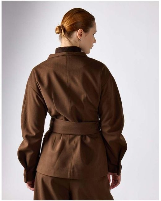 NARRATED Brown Belted Wrap Jacket