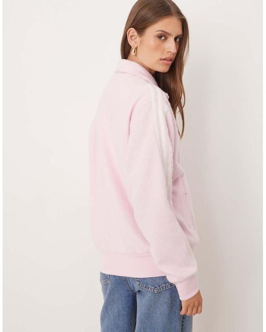 Adidas Originals Pink Firebird Fluffy Track Top