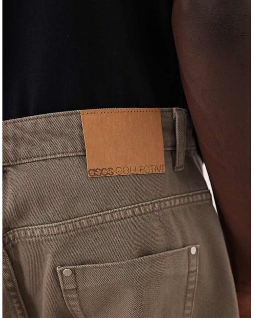 ASOS COLLECTIVE Natural Ac-b-251 Tapered Slim Fit Jeans for men