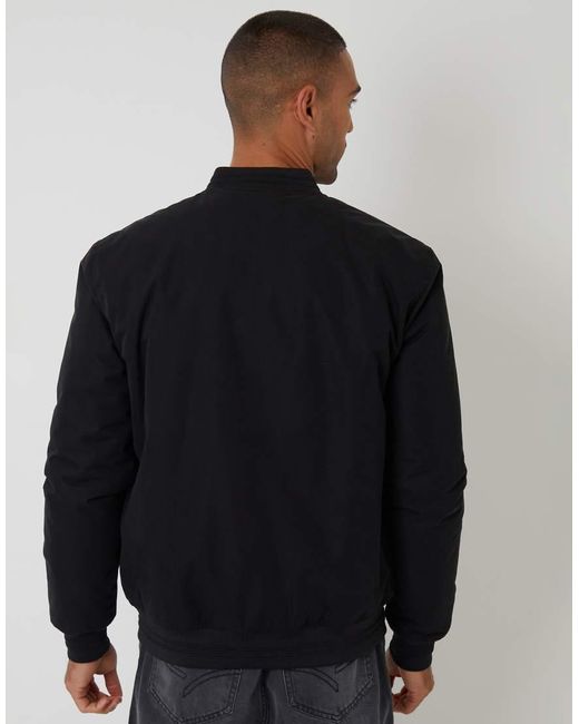 Threadbare Blue Padded Bomber Jacket for men